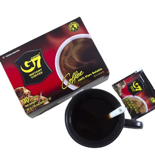 進口越南G7咖啡中原G7純黑咖啡粉無蔗糖食品電商直播一件代發