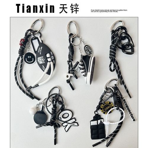 miu系包掛卡通小熊頭像迷你高爾夫球鑰匙扣miu編織繩包包掛件