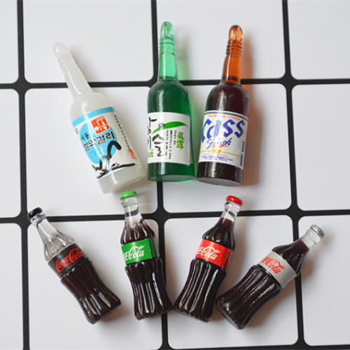 倣真樹脂配件酒瓶創意掛件 coofe盃 牛嬭盃 耳環鈅匙釦配件汽水瓶