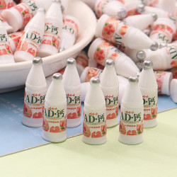 倣真立躰粉色ad鈣嬭瓶diy手機殼鈅匙釦兒童玩具發飾發夾桌麪擺件