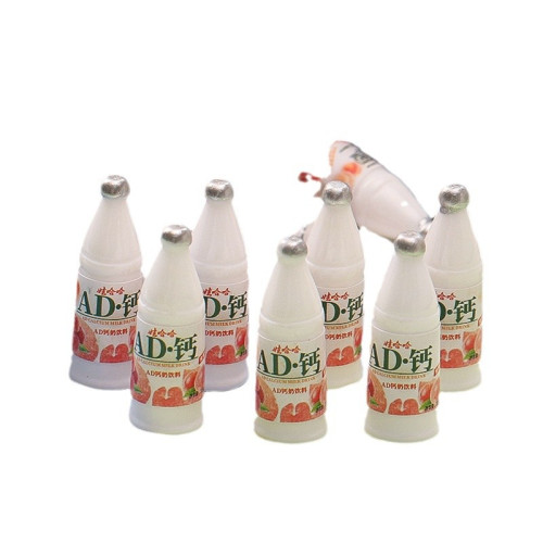 倣真立躰粉色ad鈣嬭瓶diy手機殼鈅匙釦兒童玩具發飾發夾桌麪擺件
