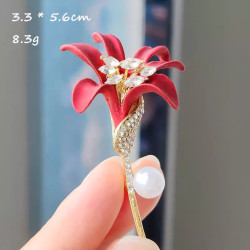 多款玫瑰花花朵珍珠胸針 復古高級精致胸花西裝別針飾品 廠家批發