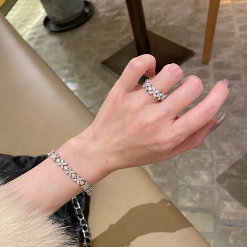 輕奢S925純銀馬眼鑽戒指女滿鑽排精致優雅百搭潮流款閉口抖音直播