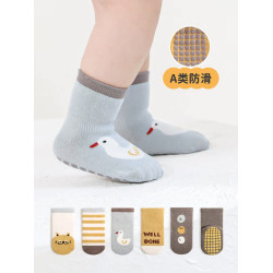 春鞦純棉無骨防滑幼兒童隔涼襪子