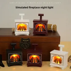 LED復古壁爐蠟燭燈Dollhouse娃娃屋倣真火焰裝飾氛圍燈創意小夜燈