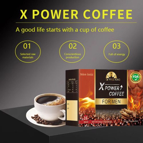 X Power Coffee 工廠直銷男性能量咖啡速溶黑咖啡 Energy Coffee