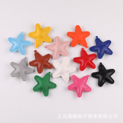 飾品配件皮革星星五角星愛心 diy韓國毧桃心流囌鈅匙釦掛件吊穗墜