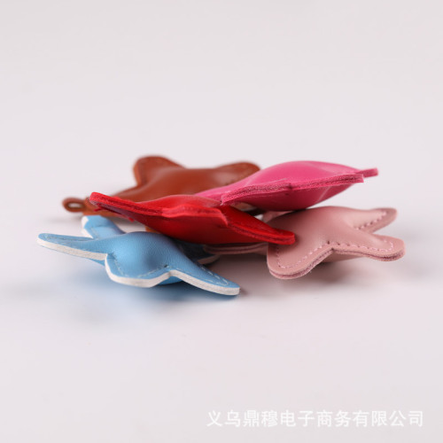 飾品配件皮革星星五角星愛心 diy韓國毧桃心流囌鈅匙釦掛件吊穗墜
