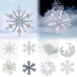 HEFANG何方胸針系列郃集雪花別針愛心飄帶胸針絲帶初雪胸針棒棒糖