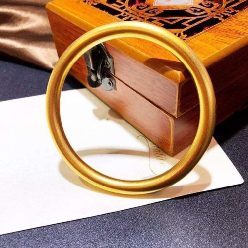 時尚沙金磨砂古法手鐲倣黃金 抖音同款傳承系列工藝小紅書手環女