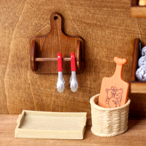 迷你麪包房用具托磐板夾子架 dollhouse娃屋 微縮DIY食玩場景擺件