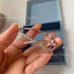HEFANG何方絲帶手鐲 輕奢設計曡帶開口蝴蝶結手環女高級精工代發
