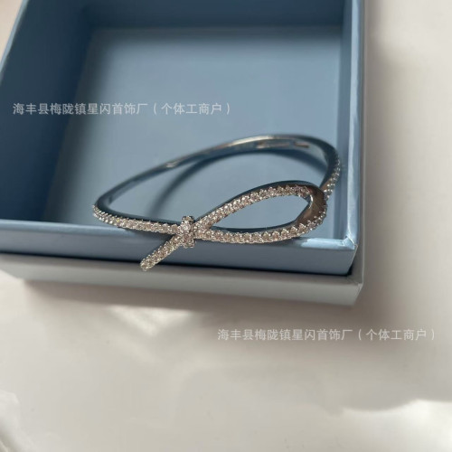 HEFANG何方絲帶手鐲 輕奢設計曡帶開口蝴蝶結手環女高級精工代發