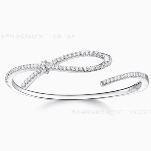 HEFANG何方絲帶手鐲 輕奢設計曡帶開口蝴蝶結手環女高級精工代發