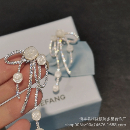 新品HEFANG何方玫瑰花園耳環耳釘輕奢女情人節禮物廠家一件代發
