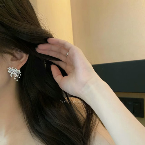 [趙今麥同款]HEFANG何方璀璨星雲耳環女輕奢優雅氣質耳墜耳釘耳飾
