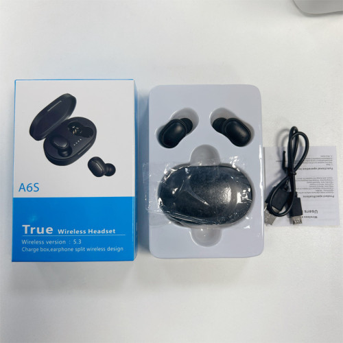 A6S/E6S藍牙耳機5.0MINI無線TWS降噪雙耳超長續航適用於華爲小米