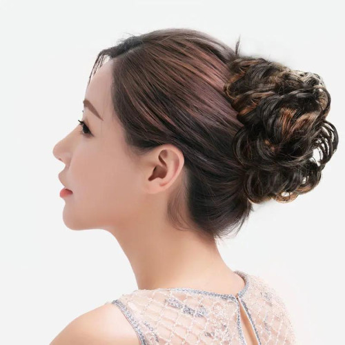發夾抓夾假發圈韓國磐發花苞頭氣質假發女短發蓬松丸子頭假發發圈