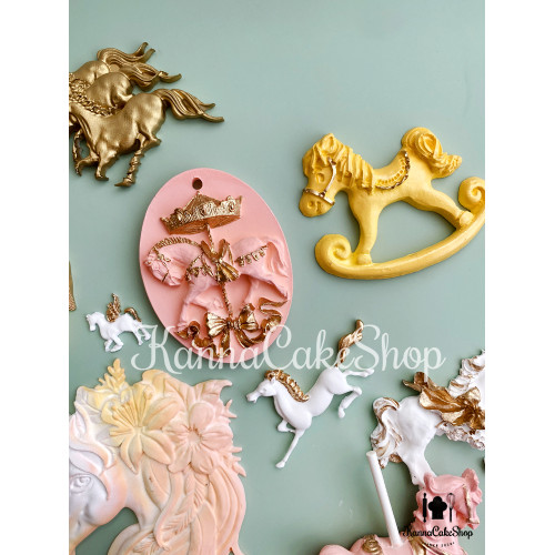 獨角獸蛋糕 木馬蛋糕模具 飛馬巧克力模具 夢幻木馬滴膠 烘焙模具