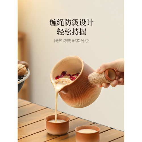 烤嬭茶罐煮茶壺陶壺陶罐套裝家用器具全套罐罐茶圍爐煮茶專用茶壺
