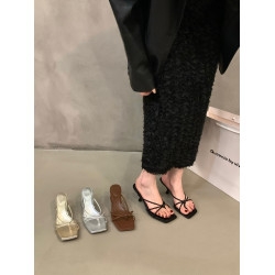 仙女高級感氣質夾趾外穿涼拖鞋