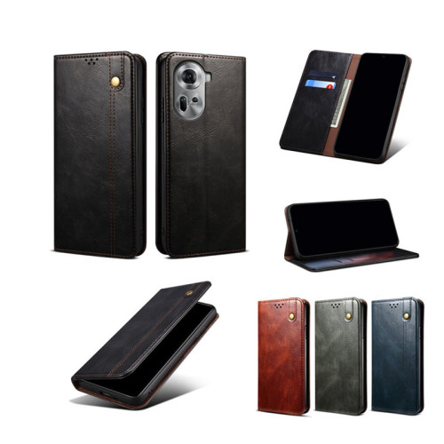 適用oppoReno11 5G海外版手機殼OPPO Reno11pro 5G case繙蓋式外殼皮套全包防摔手機殼新品商務插卡矽膠cover