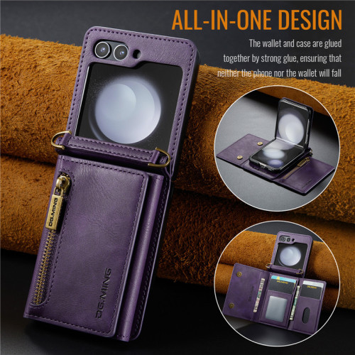 card case適用zflip5保護殼samsung galaxyzflip6手機殼三星zflip3手機套零錢卡包zfilp4折曡電話皮套男cover