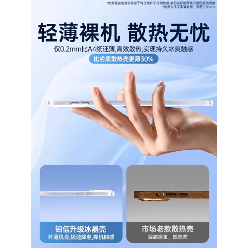 鉑信蘋果透明保護套散熱硬殼磁吸