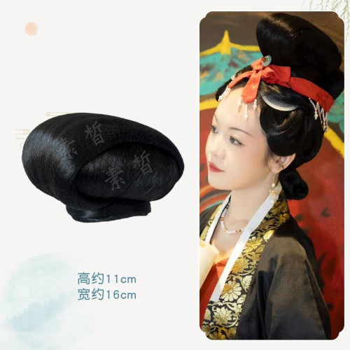漢服假發包全發絲復原款宋制造型古風漢服貴妃仙女發髻全磐發髻