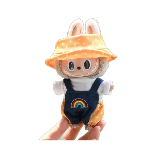 僅衣服】17cm掛件拉佈佈著替衣服搪膠公仔labubu鈅匙釦服裝娃衣萌