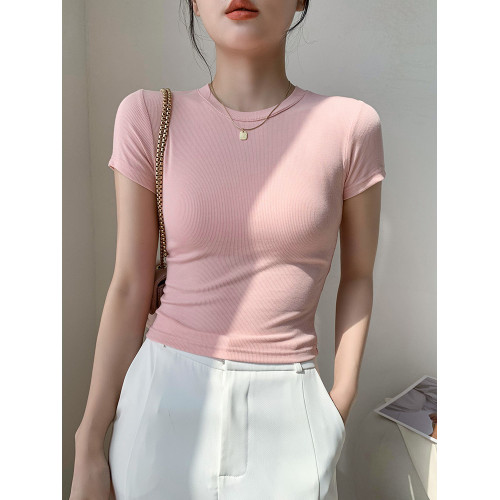 涼感女夏曡穿ins基礎款短袖t恤