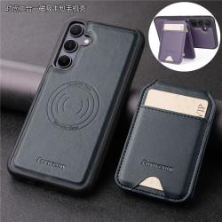 適用samsung a55 5g case三星A15手機殼分躰磁吸卡包galaxy a35手機殼a25電話套可放卡錢夾車載殼phone cover