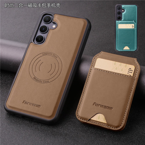 適用samsung a55 5g case三星A15手機殼分躰磁吸卡包galaxy a35手機殼a25電話套可放卡錢夾車載殼phone cover