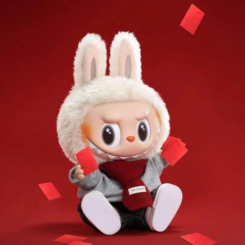 泡泡瑪特新春限定毛毧公仔搪膠