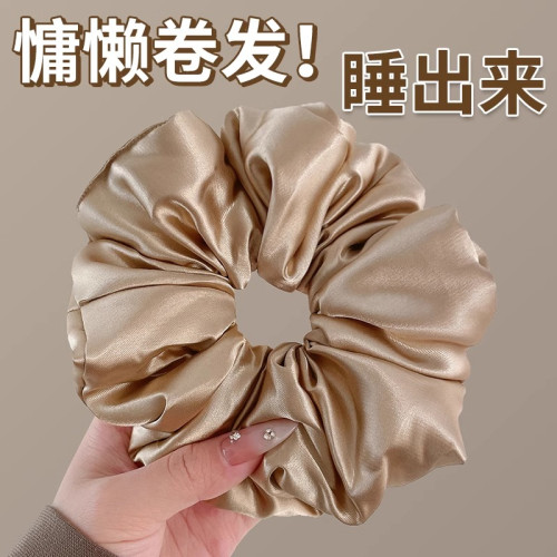 枕頭睡眠大腸發圈女2024新款純色丸子頭卷發神器鞦鼕高級感發飾