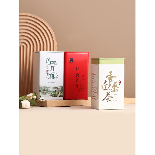 綠茶茶葉罐方罐便攜式龍井茶碧螺春金屬包裝罐密封紅茶綠茶通用罐