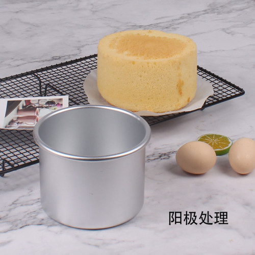 烘焙模具家用 4寸576/8寸陽極加高慼風活底蛋糕模 直身慕斯蛋糕模