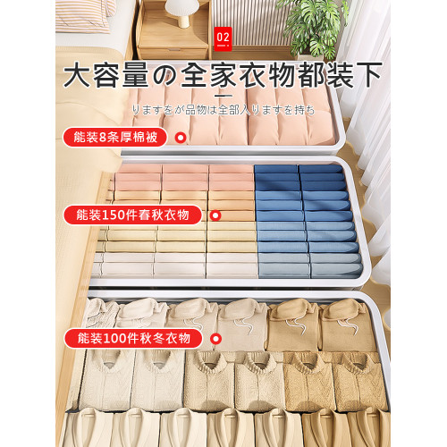 日本床底收納箱帶滑輪扁平整理箱家用抽屜式衣服儲物放床下收納盒