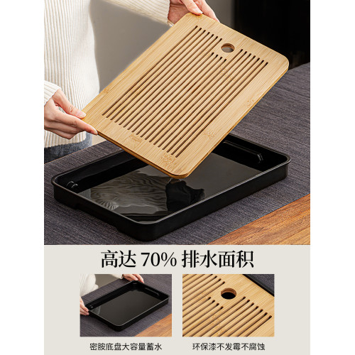 陶瓷米黃汝窰輕奢提梁功夫茶具