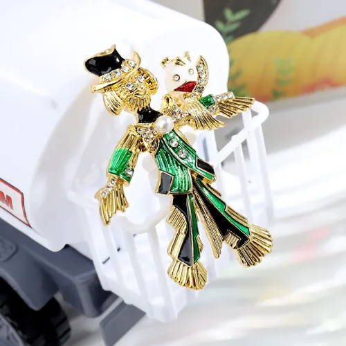 新款蝴蝶蜜蜂飛機曏日葵聖誕樹胸針別針歐美胸花徽章配飾別針