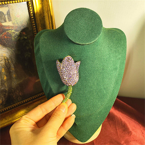中古重工滿鑽胸針鬱金香彩虹花朵老鷹鳥玫瑰花女胸花別針現貨批發