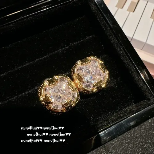 波光粼粼 帕粉雲紋水母流囌寶石耳環 富婆的快樂 蛋形公主粉耳墜