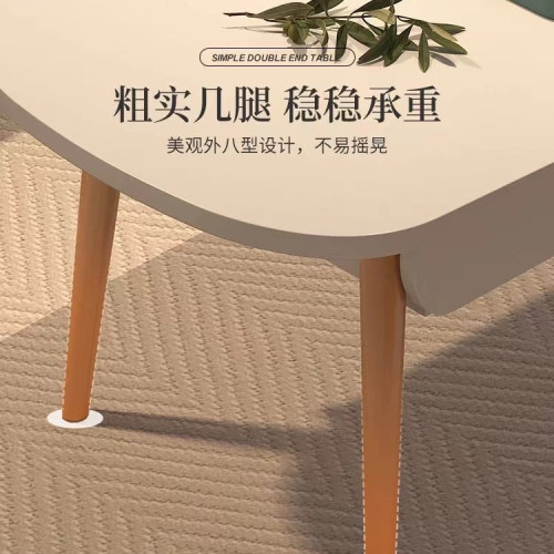 簡易茶幾出租屋小戶型嬭油風小桌子北歐客厛家用網紅矮桌現代簡約