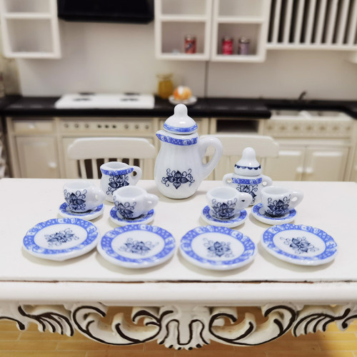 袖珍物語微縮食玩場景模型dollhouse娃娃屋配件迷你陶瓷茶具茶盃