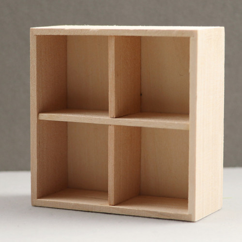 1:12娃娃屋dollhouse迷你家具微縮家具diy組郃素坯實木櫃子