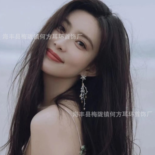 [聖誕禮物]hefang何方珠寶星光雪枝耳環原創設計925銀鞦鼕耳釘女