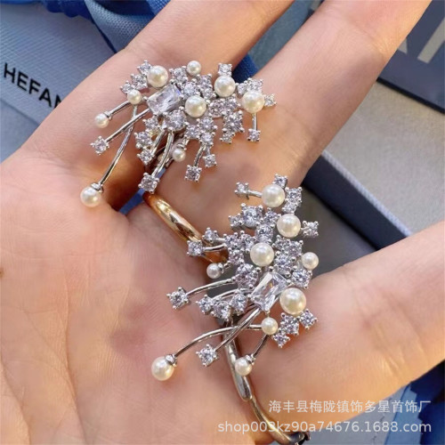 新品HEFANG何方璀璨星雲耳夾耳釘輕奢女情人節禮物廠家一件代發