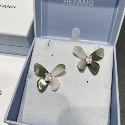 hefang何方蝴蝶花園方糖耳環薄荷曼波小蝴蝶項鏈鎖骨鏈輕奢蝴蝶戒