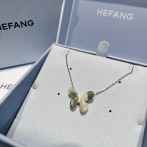 hefang何方蝴蝶花園方糖耳環薄荷曼波小蝴蝶項鏈鎖骨鏈輕奢蝴蝶戒
