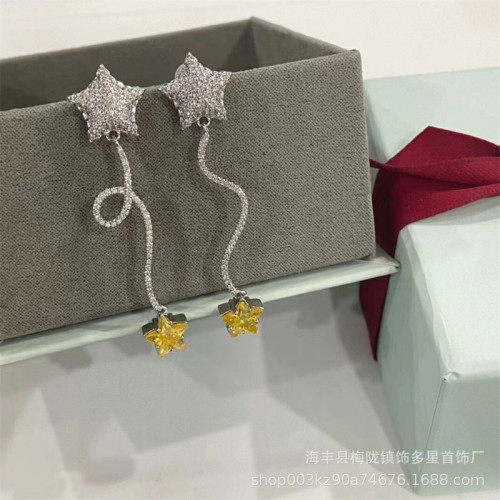 新品HEFANG何方星光氣球耳環耳釘輕奢女情人節禮物廠家一件代發